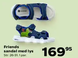 Kvickly Friends sandal med lys tilbud