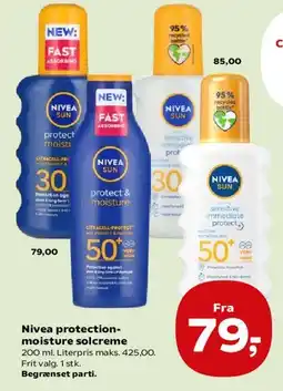 Kvickly Nivea protection / moisture solcreme tilbud