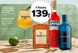 Kvickly Skagerrak Gin, Campari Bitter eller Disaronno Amaretto tilbud