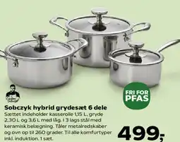 Kvickly Sobczyk hybrid gryde sæt 6 dele tilbud