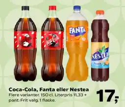 Kvickly Coca-Cola, Fanta eller Nestea tilbud