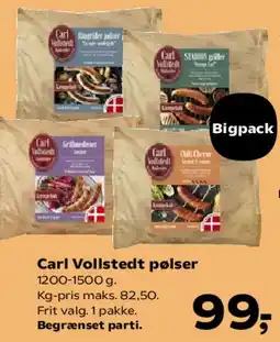 Kvickly Carl Vollstedt pølser tilbud