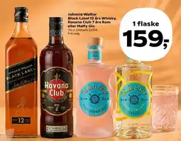 Kvickly Johnnie Walker Black Label 12 års Whisky, Havana Club 7 års Rom eller Malfy Gin tilbud