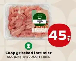 Kvickly Coop grisekød i strimler tilbud