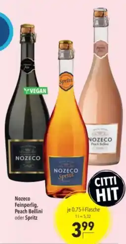 Citti Nozeco Feinperlig, Peach Bellini oder Spritz tilbud