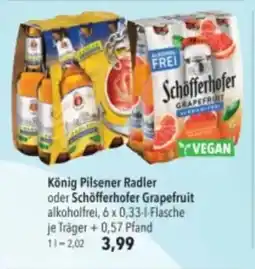 Citti König Pilsener Radler oder Schöfferhofer Grapefruit tilbud