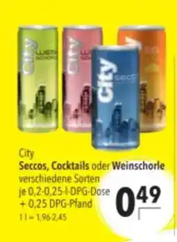 Citti CITY Seccos, cocktails oder weinschorle tilbud