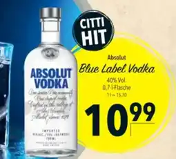 Citti ABSOLUT Blue label vodka tilbud