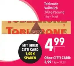 Citti TOBLERONE Vollmilch tilbud