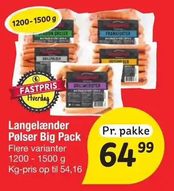 Fakta Tyskland Langelænder Pølser Big Pack tilbud