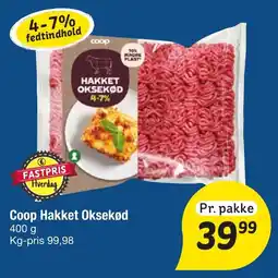 Fakta Tyskland Coop Hakket Oksekød tilbud