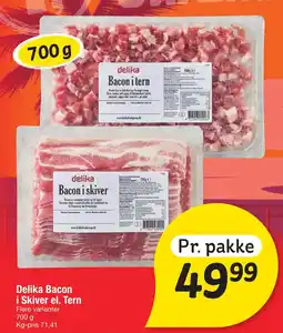 Fakta Tyskland Delika Bacon i Skiver el. Tern tilbud