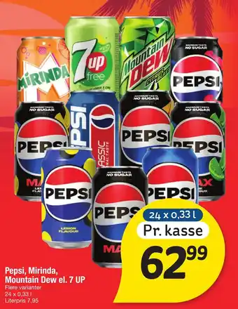Fakta Tyskland Pepsi, Mirinda, Mountain Dew el. 7 UP tilbud