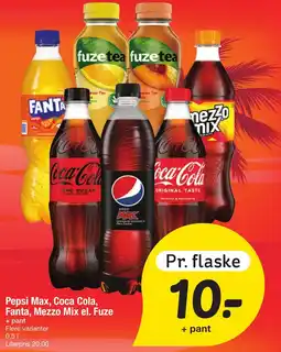 Fakta Tyskland Pepsi Max, Coca Cola, Fanta, Mezzo Mix el. Fuze tilbud