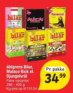 Fakta Tyskland Ahlgrens Bilar, Malaco Kick el. Djungelvrål tilbud