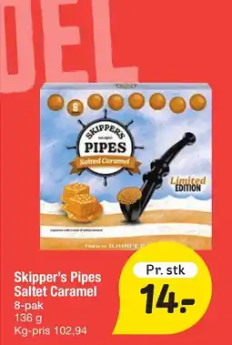 Fakta Tyskland Skipper's Pipes Saltet Caramel tilbud