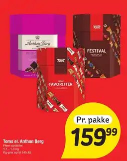 Fakta Tyskland Toms el. Anthon Berg tilbud