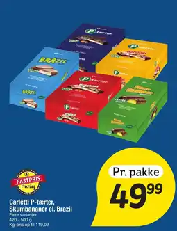 Fakta Tyskland Carletti P-tærter, Skumbananer el. Brazil tilbud