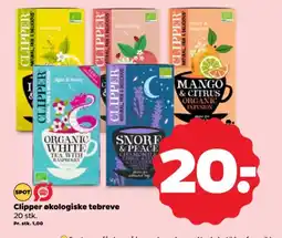 Netto CLIPPER Økologiske tebreve tilbud