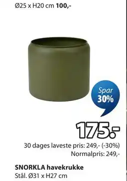 JYSK SNORKLA havekrukke tilbud