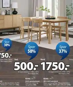 JYSK ISLEV spisebordsstol tilbud