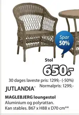 JYSK MAGLEBJERG loungestol tilbud