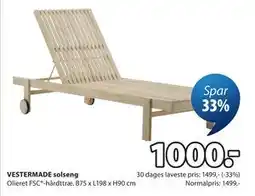 JYSK VESTERMADE solseng tilbud