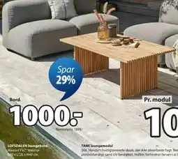 JYSK LOFSDALEN loungebord tilbud