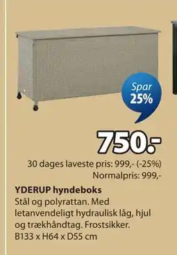 JYSK YDERUP hyndeboks tilbud