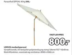 JYSK LEMVIG markedsparasol tilbud