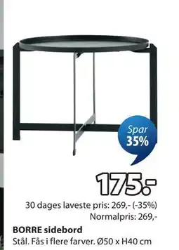 JYSK BORRE sidebord tilbud
