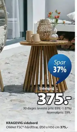 JYSK KRAGEVIG sidebord tilbud