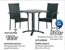 JYSK HOBRO cafébord tilbud