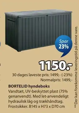JYSK BORTELID hyndeboks tilbud