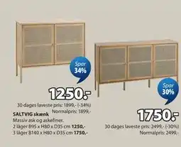 JYSK SALTVIG skænk tilbud