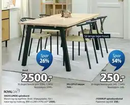 JYSK JYDERUP spisebordsstol tilbud