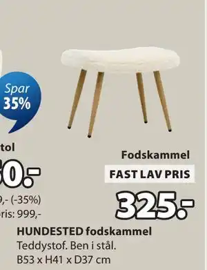 JYSK HUNDESTED fodskammel tilbud