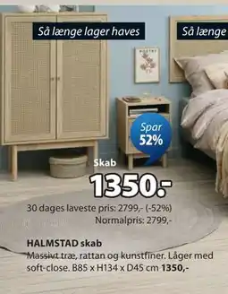 JYSK HALMSTAD skab tilbud
