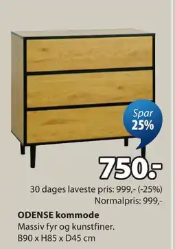 JYSK ODENSE kommode tilbud