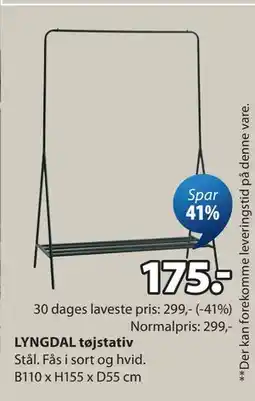JYSK LYNGDAL tøjstativ tilbud
