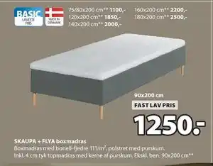 JYSK SKAUPA + FLYA boxmadras tilbud