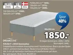 JYSK FJELNA F + EKSO boxmadras tilbud