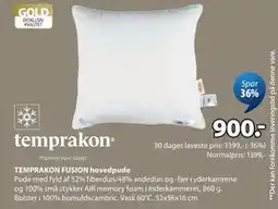 JYSK TEMPRAKON FUSION hovedpude tilbud