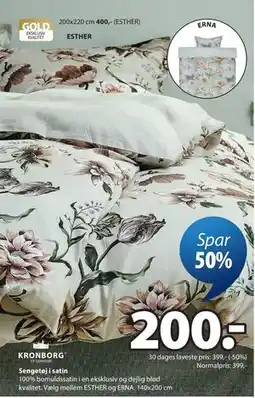 JYSK Sengetøj i satin tilbud