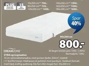 JYSK STRIA springmadras tilbud