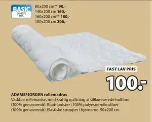 JYSK ADAMSFJORDEN rullemadras tilbud