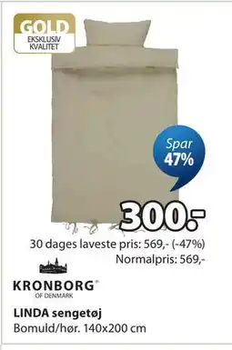 JYSK LINDA sengetøj tilbud