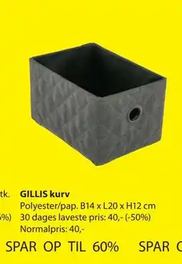 JYSK GILLIS kurv tilbud