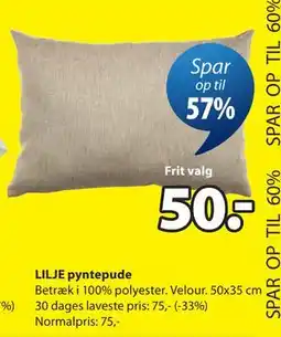 JYSK LILJE pyntepude tilbud