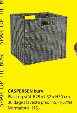 JYSK CASPERSEN kurv tilbud
